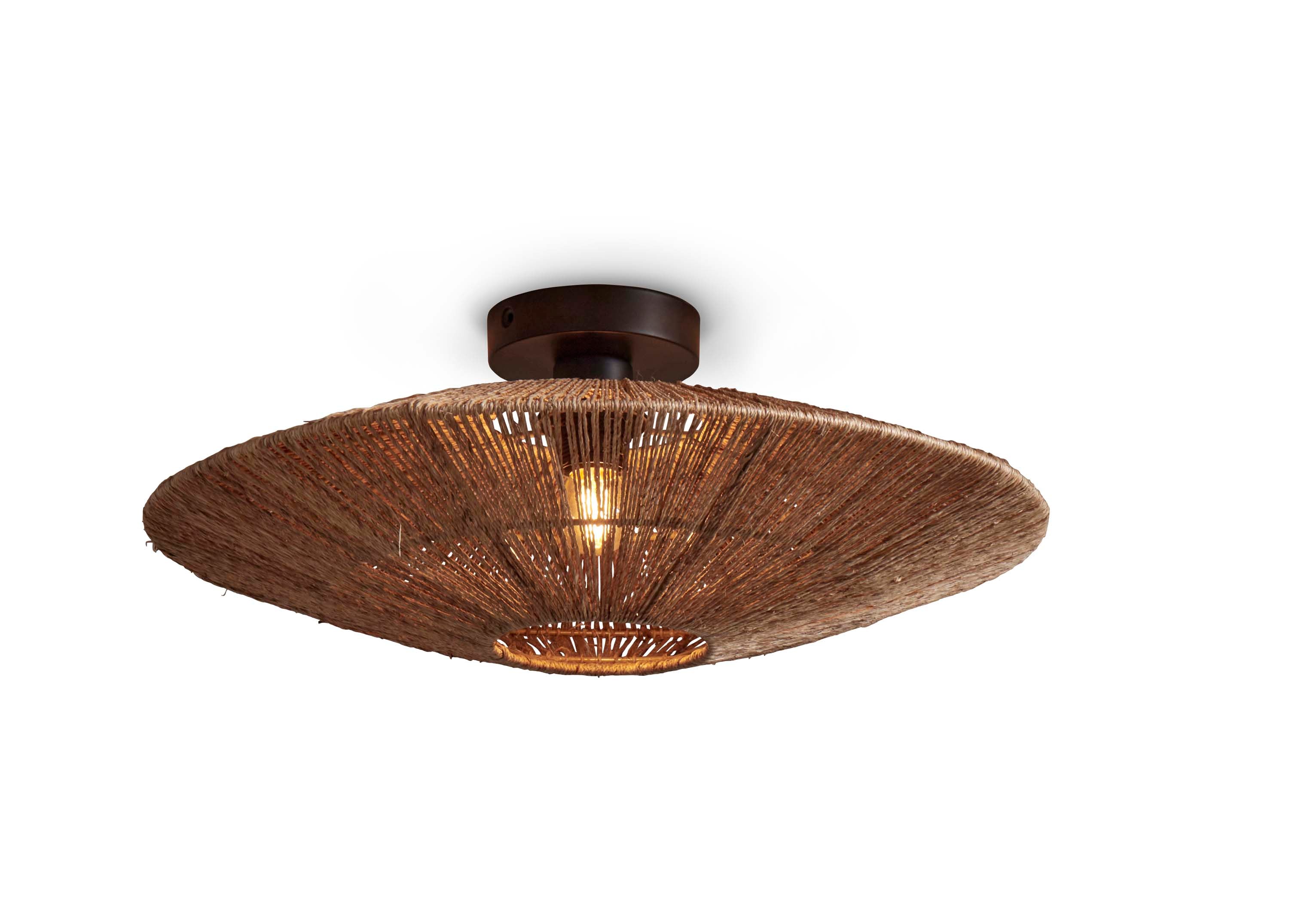 Good&Mojo Ceiling Lamp Iguazu jute/flat L dia.55xh.14cm. natural